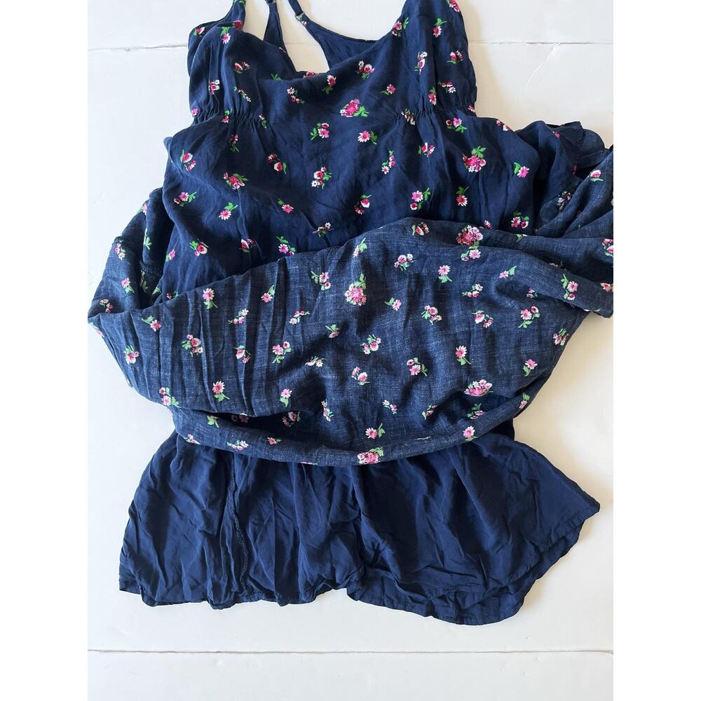 Abercrombie & Fitch Dress Womens M Blue Floral Maxi Sundress Lined Strappy - Picture 6 of 8